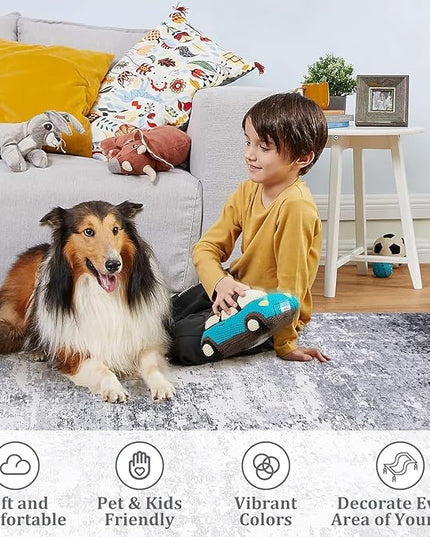 Modern Abstract 2x8 Runner Rug Washable Non Slip Stain Resistant Rug for Hallway Kitchen Bedroom Non Shedding Low Pile Indoor Floor Cover