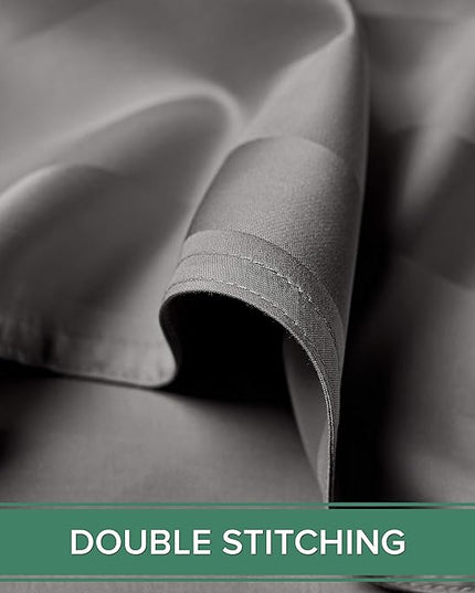Pure Bamboo Full Sheets, Genuine 100% Organic Viscose Derived from Bamboo Bed Sheet Set, Luxuriously Soft & Cooling, Double Stitching, 2 Year Quality Promise (Full, Jacquard Stone)
