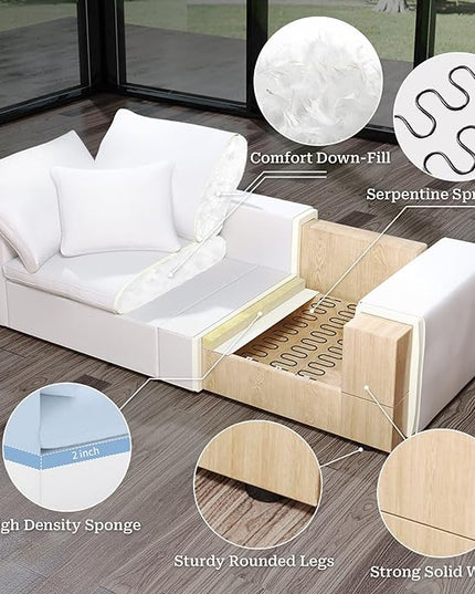 Modular Sectional Sofa,Extra Comfty Deep-Seat-Filled Couch, Modern Couches for Living Room,Apartment,Office,Small Space