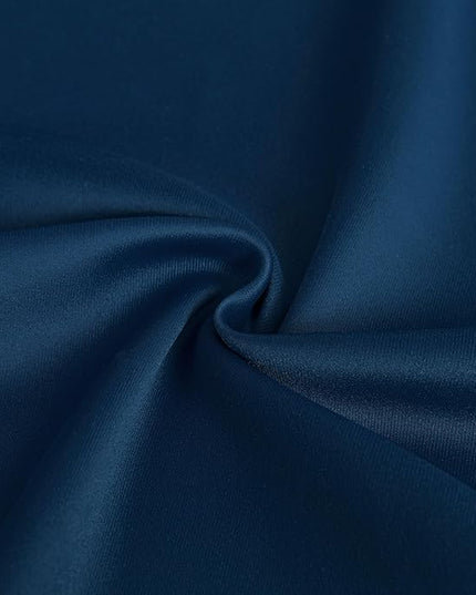Custom Curtains for Living Room 1 Panel, Blackout Curtains Thermal Insulated, Grommet Light Blocking Drapes for Bedroom Windows Luxury Decor(Custom Size,Navy Blue