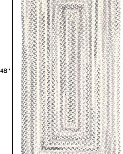 Capel American Heritage Shadow 0' 24" X 0' 48" Concentric Rectangle Braided Rug