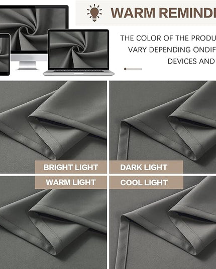 KEQIAOSUOCAI Blackout Pleated Curtains 95 Inches Long, Privacy Window Drapes for Living Room/Dining Room/Bedroom, 72 Wide x 95 Inch Long,Grey Color, Pinch Pleat with Hooks, 2 Panels