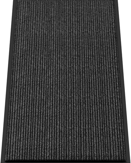 Kuyal Front Door Mat, 3'x5' Indoor Outdoor Entrance Mat, Commercial Floor Mats Inside Outside Entrance, Heavy Duty Durable Welcome, Rubber Backing Non Slip Outdoor Mats for Entryway,Black