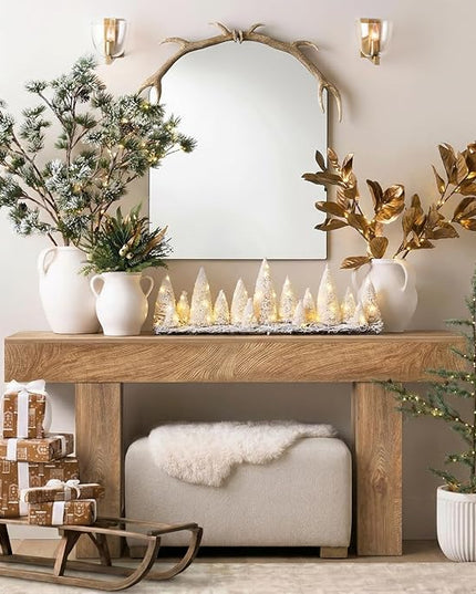 70 inch Long Console Table for Entryway - Wood Farmhouse Sofa Tables Behind Couch for Living Room Rustic 10 inch Deep Hallway Entry Way Table Home Decor