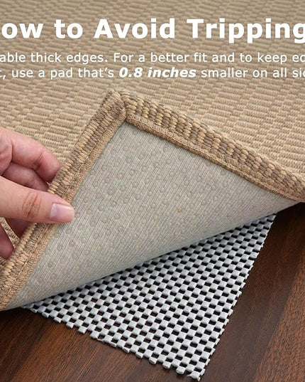 KOZYFLY Washable Entryway Rug 3x5 Ft Area Rugs Cotton Rubber Backed Throw Rugs Indoor Door Mat Kitchen Rugs Braided Floor Carpet for Front Entrance Bathroom Kitchen Living Room, Beige/Khaki