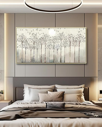 Scenery Abstract Wall Painting Framed Canvas Wall Art For Living Room Large Size Wall Decorations For Bedroom Office Wall Decor Pictures Artwork Canvas Prints Home Boho Wall Decor Natural Wood Framed