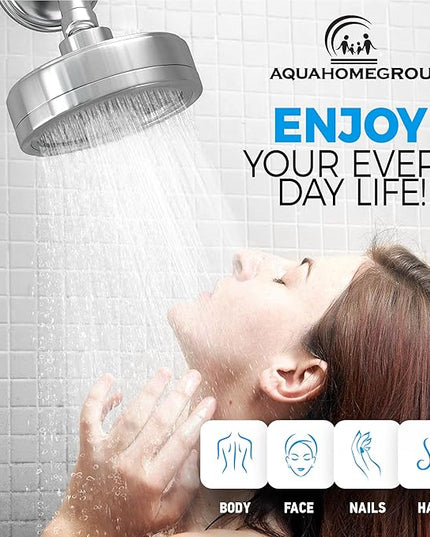 AquaHomeGroup Filtered Shower Head Replacement Spray Plates (Metal, Stainless Steel, 2-Pack)