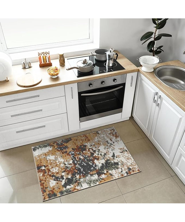 Keen Home Design Area Rugs - 2x3 Non-Shedding, Abstract Rugs for Kitchen, Living Room, Bedroom, Dining Room, Entryway - Size: 2' x 3', Multi
