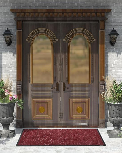 Yimobra 60x36 Large Door Mat Outdoor Indoor, All-Season Waterproof Door Mat Outside Entrance, All-Weather Non-Slip Outside Doormat for Garage Patio Entryway, Red