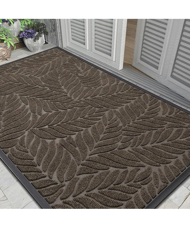 Yimobra 60x36 Large Door Mat Outdoor Indoor, All-Season Waterproof Door Mat Outside Entrance, All-Weather Non-Slip Outside Doormat for Garage Patio Entryway, Brown