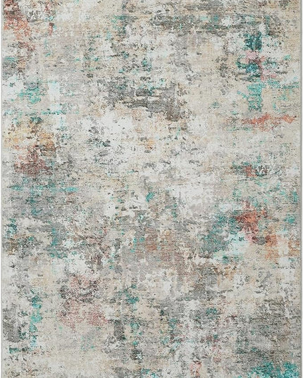Modern Abstract 2x3 Area Rug Non Slip Non Shedding Low Pile Stain Resistant Rug for Entryway Kitchen Bedroom,Colorful