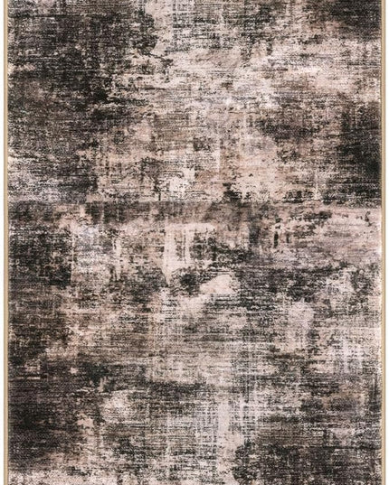 IOHOUZE Abstract Runner Rug 2x5 Ft Washable Runners for Hallways, Non Slip Kitchen Runner Printed Faux Wool Entryway Runner Indoor, Modern Abstract Floor Carpet for Hall Kitchen Bedroom, Brown/Rust