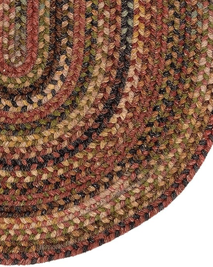 Capel American Heritage Woodstone 9' 0" X 12' 0" Oval Braided Rug