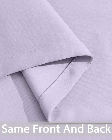 Yakamok Blackout Curtains Room Darkening Thermal Insulated Window Panels,Solid Grommet Top Drapes for Bedroom/Living Room(70Wx84L, Lilac, 2 Panels)