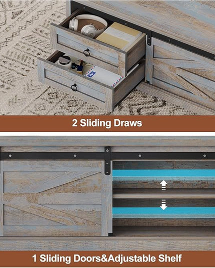 Itaar 39.4'' Lift Top Coffee Table with Storage, Farmhouse Coffee Tables for Living Room, Square Coffee Table with Large Hodden Compartment & 2 Drawrs & Adjustables Shelves (Blue)