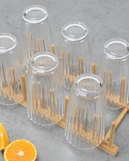 Acrylic Clear Highball Plastic Cups | Plastic Reusable Tumblers 20oz (Set of 6) | Stackable | BPA-free Tumblers | Shatterproof | Top-rack Dishwasher Safe