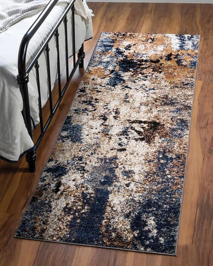 Keen Home Design Area Runner Rugs - 2x12 Non-Shedding, Abstract Runner for Kitchen, Living Room, Bedroom, Dining Room, Entryway - Size: 2'8" x 11'11", Multi