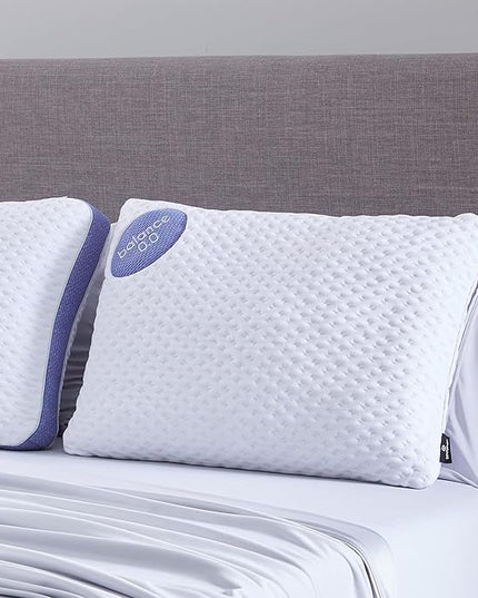 Bedgear Balance Performance Pillow – 0.0 - Moisture Wicking Bed Pillow for All Sleep Positions - Medium Firmness Bed Pillow - Washable Removable Cover – 20" W x 26" L x 4.75" H