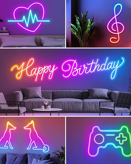 AILBTON 150FT Led Neon Rope Lights Control with App/Remote,Flexible Led Rope Light,Multiple Modes,IP65 Outdoor RGB Lights Waterproof,Music Sync Gaming Led Neon Strip Light for Bedroom Decor