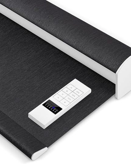 Zshine Motorized Blackout Window Blinds Customize Width (23-95 Inches) Remote Control Wireless and Rechargeable Roller Shades Blinds for Windows, Home, Office, Hotel, Club, Restaurant(82164F)