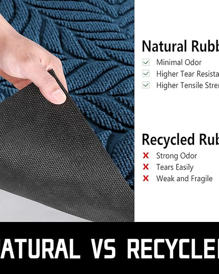 Yimobra 47x24 Large Door Mat Outdoor Indoor, All-Season Waterproof Door Mat Outside Entrance, All-Weather Non-Slip Outside Doormat for Garage Patio Entryway, Blue