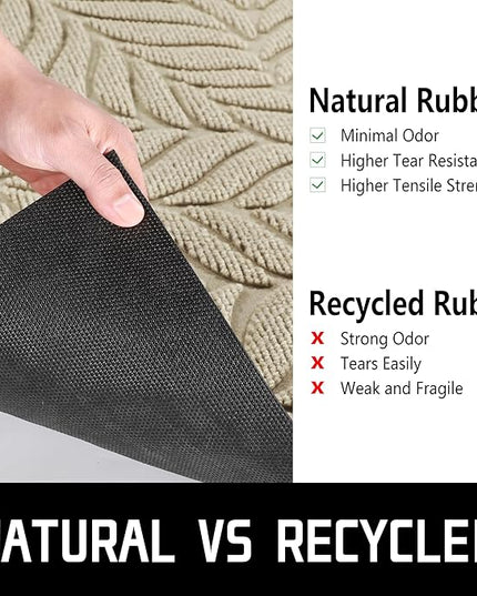 Yimobra 47x32 Large Door Mat Outdoor Indoor, All-Season Waterproof Door Mat Outside Entrance, All-Weather Non-Slip Outside Doormat for Garage Patio Entryway, Beige