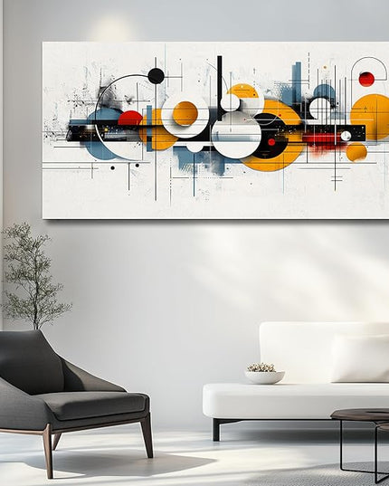 FUHAIHUA Large Wall Decor For Living Room Canvas Wall Art For Office Wall Decorations For Bedroom Abstract Line Pictures Artwork Room Home Decor 24x48 In