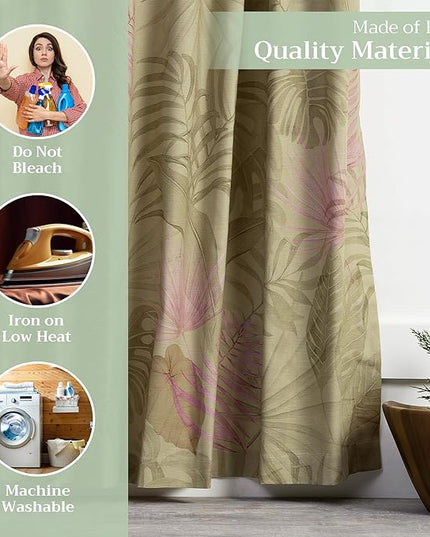 Maison d' Hermine Curtains for Living Room 100% Cotton 108 inch Length Two Panels Light Filtering Curtains for Bedroom Windows with Rod and Loop Pockets Drapes (Creole Olive Grey, 50" W x 108" L)