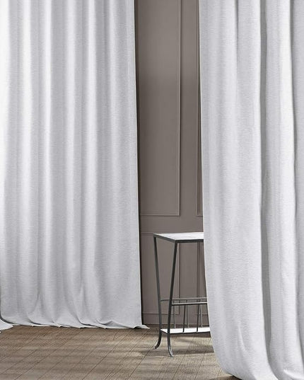 HPD Half Price Drapes Bellino Room Darkening Curtains 96 Inches Long Curtains for Bedroom & Living Room (1 Panel), 50W x 96L, Chalk Off White