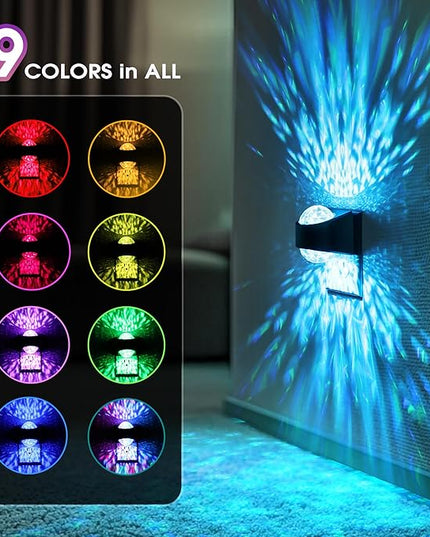 Night Lights Plug into Wall, Star Projector for Bedroom, Night Light Projector for Kids, 9-Color RGB Galaxy Nightlight with Dusk to Dawn Sensor for Bathroom, Home Gaming Room Decor, Christmas Gifts