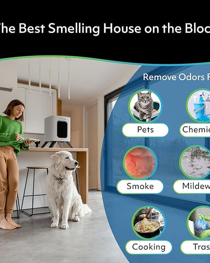 Air Oasis iAdaptAir 2.0 H13 HEPA Filter Air Purifier Reduces 99% of Viruses, Mold, Dust, Smoke, Pollen & Odors Quietest on The Market WiFi Compatible 1,325 Sq Ft of Clean Air