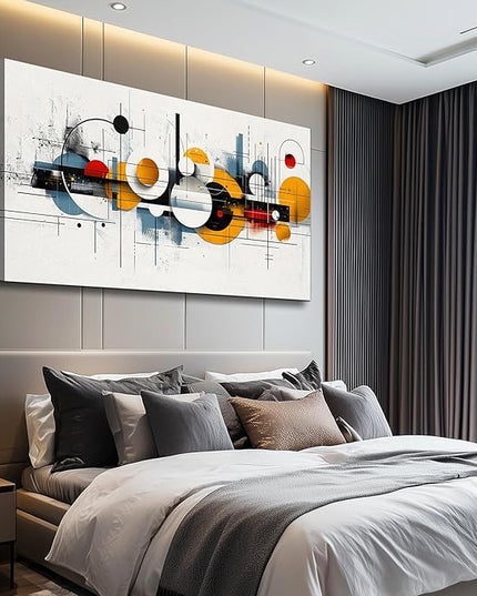 FUHAIHUA Large Wall Decor For Living Room Canvas Wall Art For Office Wall Decorations For Bedroom Abstract Line Pictures Artwork Room Home Decor 24x48 In