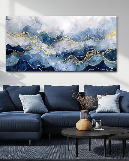 FUHAIHUA Abstract Ink Paintings Canvas Decor For Bedroom Wall Art For Living Room Office Decorations Minimalism Pictures Canvas Prints Artwork Ready to Hang Modern Home Decor 20"X40"