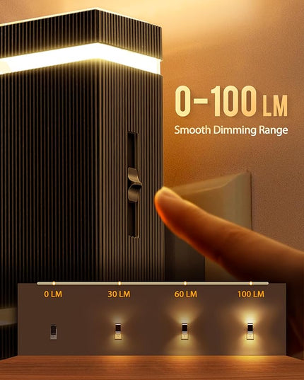 DORESshop Led Night Lights Plug into Wall [2 Pack], 1W 3000K Dimmable Night Light from 0LM to 100LM for Bathroom Hallway Bedroom Kids Room Stairway
