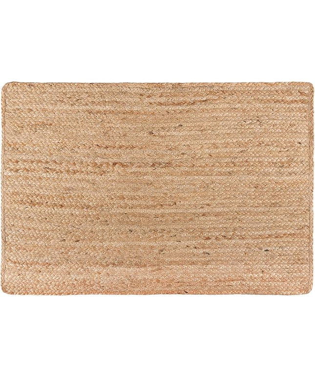 REDEARTH · Rectangular Area Rug - 2'x3' Braided Natural Jute - Artisan Made Boho Jute Rugs for Bedroom - Kitchen - Living Room - Farmhouse - Aesthetic Home Decor- Handmade Vintage Decor
