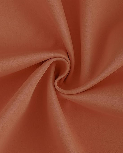 DONREN Burnt Orange Pinch Pleated Blackout Curtains with Hooks - 72 inch Length Room Darkening Thermal Insulated Window Curtain Drapes for Living Room Bedroom Set of 2 Panels 40" Wx72 L