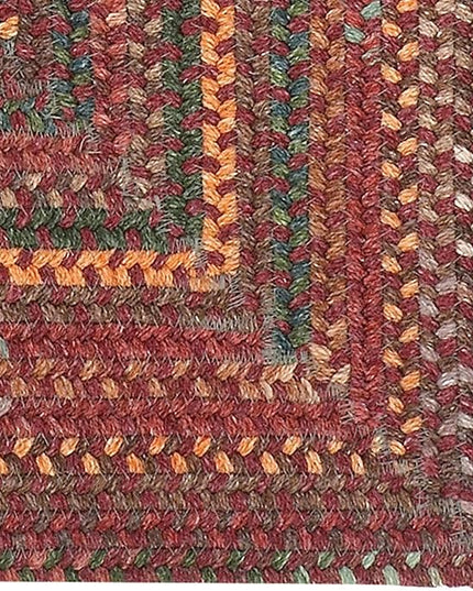 Capel American Heritage Red 8' 0" X 8' 0" Concentric Rectangle Braided Rug