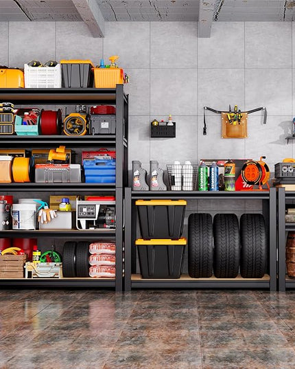 71"H-35"W Garage Shelving-2050LBS 5 Tier Storage Shelves,Adjustable Heavy Duty Metal Shelving Unit and Storage Large Rack,Utility Steel Shelf For Shop Warehouse Industrial Pantry Basement 71"x35"x16"