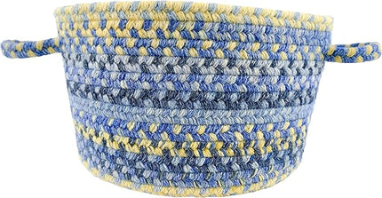 Capel American Heritage Blue Yellow 0' 20" Basket Braided Rug