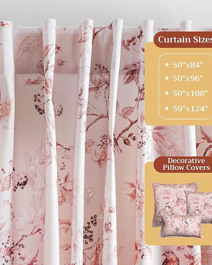 Maison d' Hermine Curtains for Living Room 100% Cotton 96 inch Length Two Panels Light Filtering Curtains for Bedroom Windows with Rod and Loop Pockets Drapes (Equinoxe Beige, 50" W x 96" L)