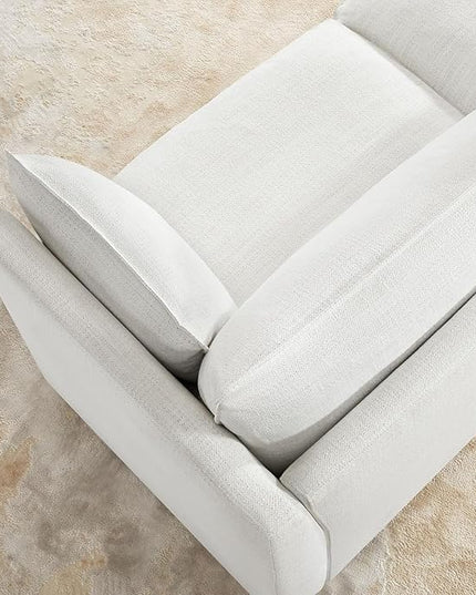 CHITA Luxury Oversized 114" L-Shaped Sectional Sofa Couch, Premium Down Filled Cloud Modular Sectional with Storage Ottoman, FSC Certified, Cream