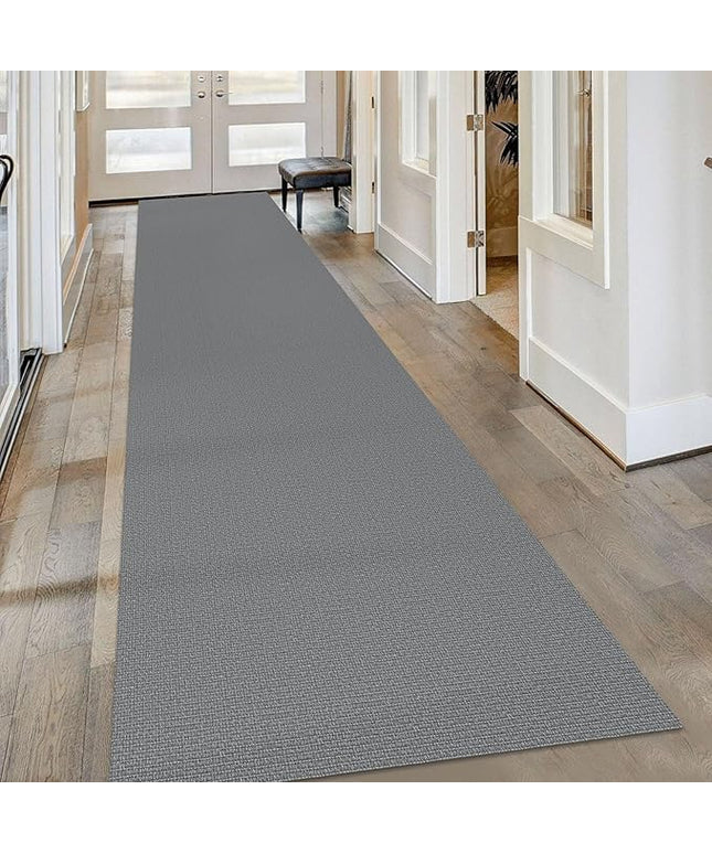 KOZYFLY Washable Runner Rug 3x16 ft Hallway Kitchen Runner Rugs with Rubber Backing Bobo Non Slip Entryway Runner Indoor, Long Carpet Runners for Hall Kitchen Entryway, Grey