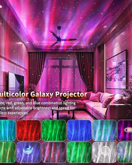 Star Projector Galaxy Projector for Bedroom, White Noise Bluetooth Speaker Northern Lights Projector, Suitable Gaming, Home Theater, Adult, Christmas Mood Night Light