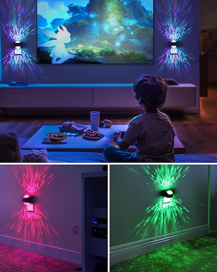 Night Lights Plug into Wall, Star Projector for Bedroom, Night Light Projector for Kids, 9-Color RGB Galaxy Nightlight with Dusk to Dawn Sensor for Bathroom, Home Gaming Room Decor, Christmas Gifts