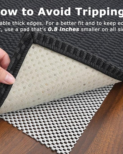 KOZYFLY Washable Runner Rug 2x10 ft Hallway Kitchen Runner Rugs with Rubber Backing Bobo Entryway Runner Indoor, Long Carpet Runners for Hall Kitchen Entryway, Black/Grey