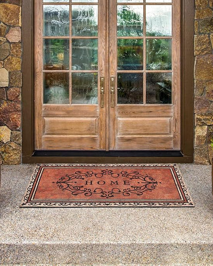 Large 47"x22" Heavy Duty Welcome Mat Outdoor with Non-Slip Rubber Backing - Durable Outdoor Door Mat for Front Door Entrance, Garage, Patio & High Traffic Areas（Home）