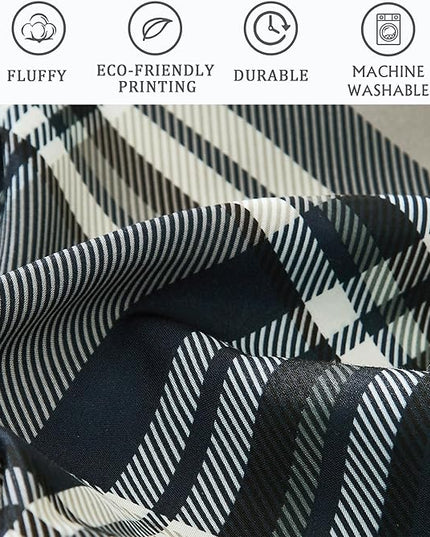 MaiRêve Navy Blue Twin XL Comforter Set, Twin XL Bedding Sets for Boys Girls 5 Pieces for Dorm Farmhouse All Season Lightweight &Comfy with Fitted Sheet, Flat Sheet (Navy Blue, Twin XL, 66"x90")
