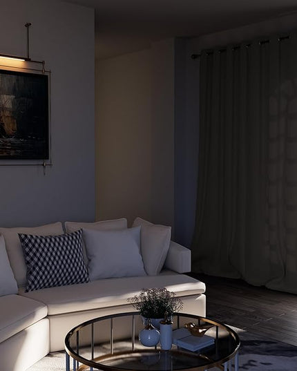 BGment Room Darkening Curtains 84 Inches Long - Grommet Thermal Insulated Drapes Window Treatment Curtains for Bedroom, 2 Panels, 52 x 84 Inch, Light Grey