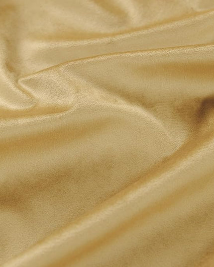 KOUFALL Gold Velvet Curtains 63 Inch Length for Living Room, Luxury Christmas Black Out Art Deco Curtains for Bedroom Dining Room