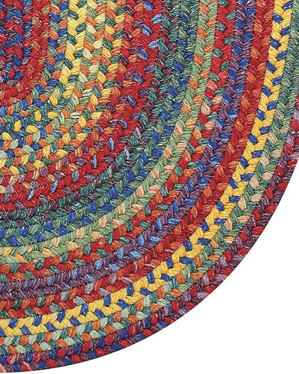 Capel American Heritage Multi 5' 0" X 8' 0" Oval Braided Rug